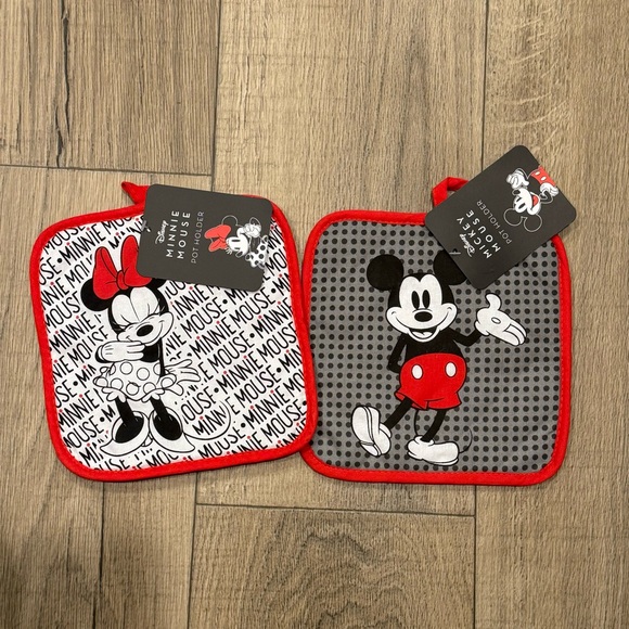 Disney Other - Disney Mickey and Minnie Mouse Pot Holders - Red and Black